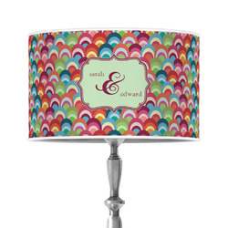 Retro Fishscales 12" Drum Lamp Shade - Poly-film (Personalized)