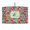 Retro Fishscales 12" Drum Pendant Lamp - Fabric (Personalized)