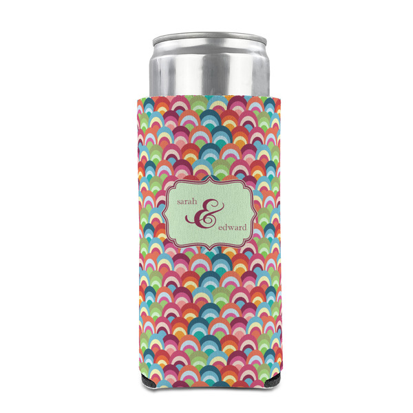 Retro Fishscales 12oz Tall Can Sleeve - FRONT (on can)