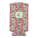 Retro Fishscales Can Cooler (tall 12 oz) (Personalized)