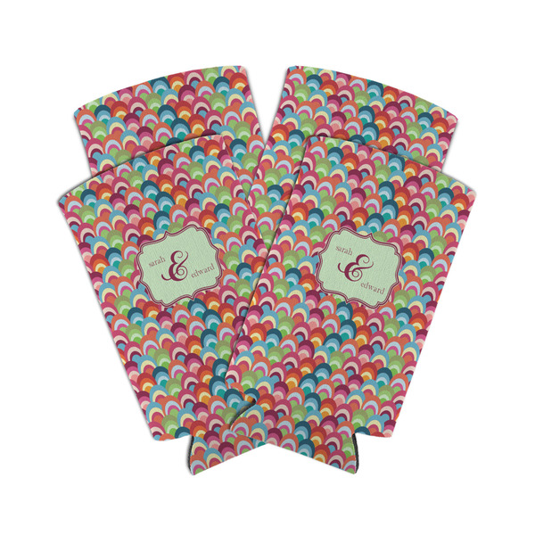 Custom Retro Fishscales Can Cooler (tall 12 oz) - Set of 4 (Personalized)