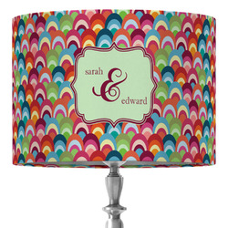 Retro Fishscales 16" Drum Lamp Shade - Fabric (Personalized)