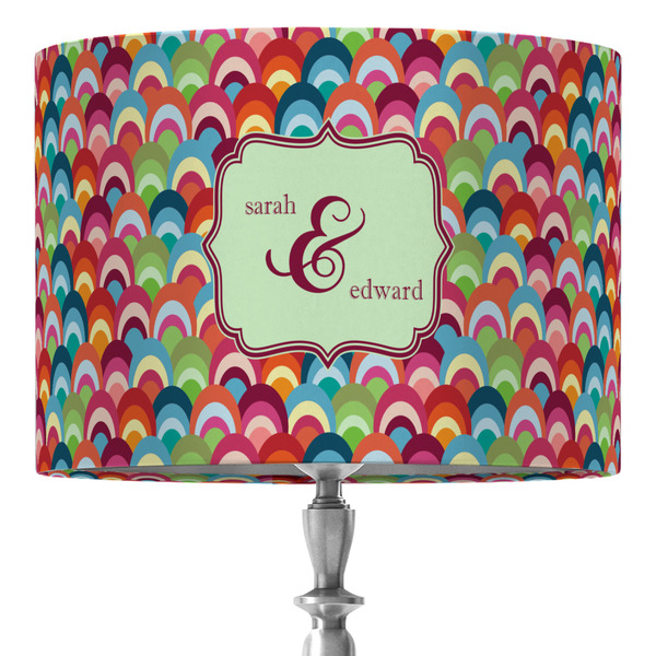 Custom Retro Fishscales 16" Drum Lamp Shade - Fabric (Personalized)