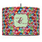 Retro Fishscales 16" Drum Pendant Lamp - Fabric (Personalized)