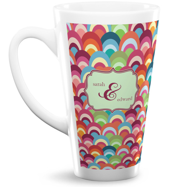 Custom Retro Fishscales Latte Mug (Personalized)