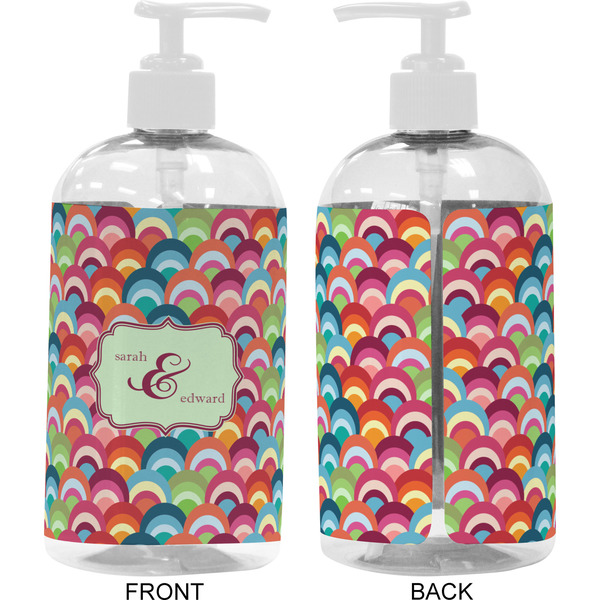 Retro Fishscales 16 oz Plastic Liquid Dispenser- Approval- White