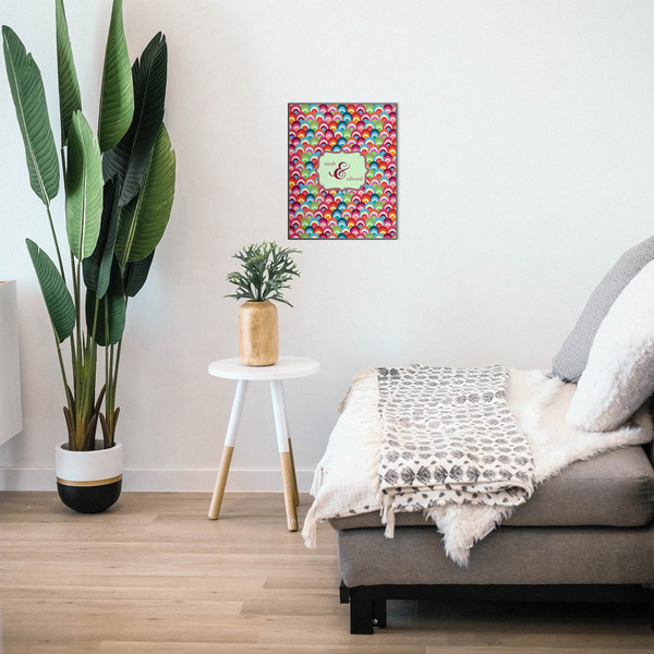 Retro Fishscales 16x20 Wood Print - In Context