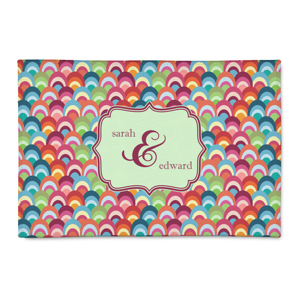 Custom Retro Fishscales Patio Rug (Personalized)