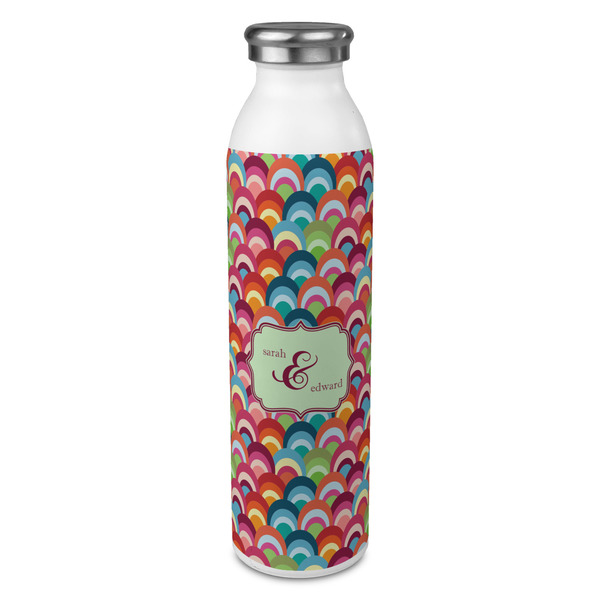 Custom Retro Fishscales 20oz Stainless Steel Water Bottle - Full Print (Personalized)