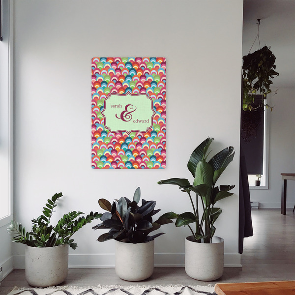 Retro Fishscales 20x30 - Canvas Print - In Context