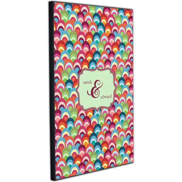 Retro Fishscales 20x30 Wood Print - Angle View