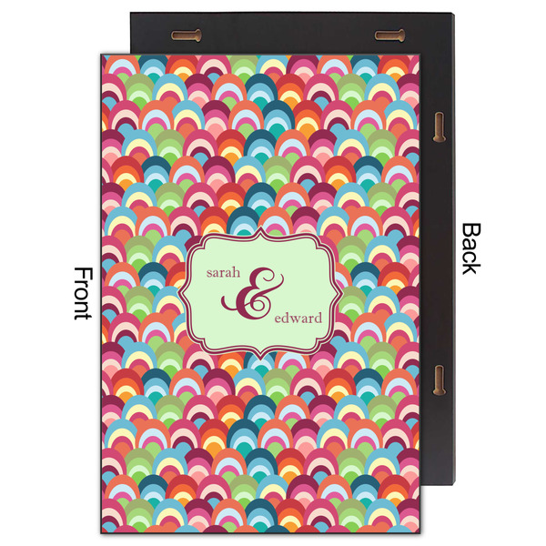 Retro Fishscales 20x30 Wood Print - Front & Back View