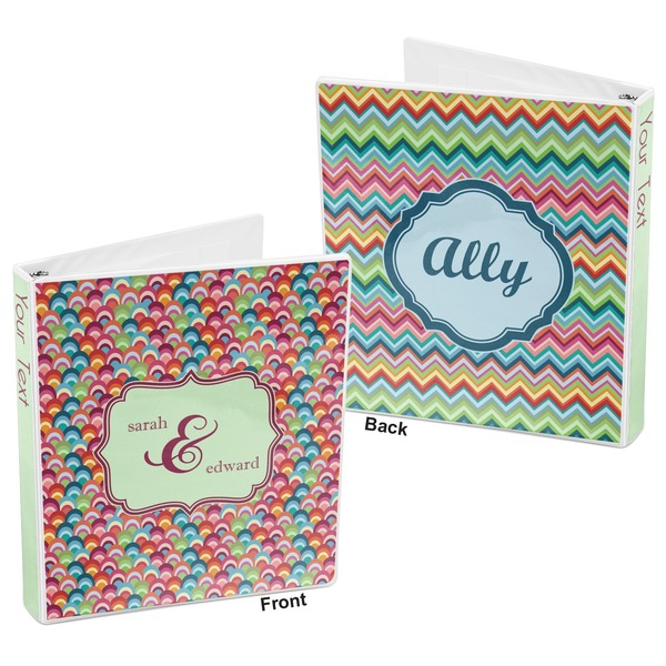 Retro Fishscales 3-Ring Binder Front and Back