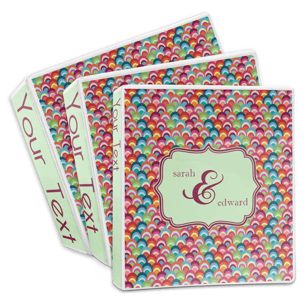 Custom Retro Fishscales 3-Ring Binder (Personalized)