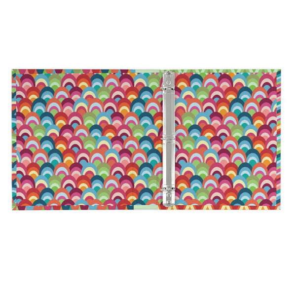 Retro Fishscales 3 Ring Binders - Full Wrap - 1" - OPEN INSIDE