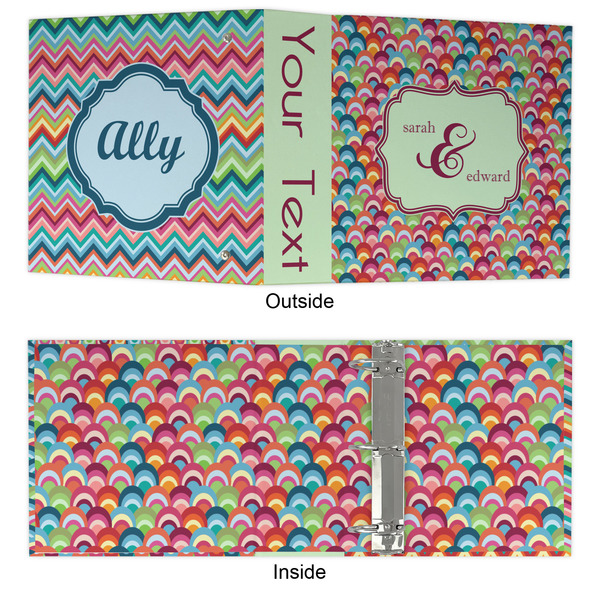 Retro Fishscales 3 Ring Binders - Full Wrap - 3" - APPROVAL