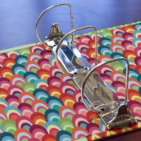 Retro Fishscales 3 Ring Binders - Full Wrap - 3" - DETAIL