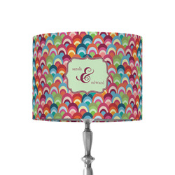 Retro Fishscales 8" Drum Lamp Shade - Fabric (Personalized)
