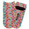 Retro Fishscales Adult Ankle Socks - Single Pair - Front and Back