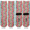Retro Fishscales Adult Crew Socks - Double Pair - Front and Back - Apvl