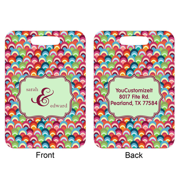 Retro Fishscales Aluminum Luggage Tag (Front + Back)