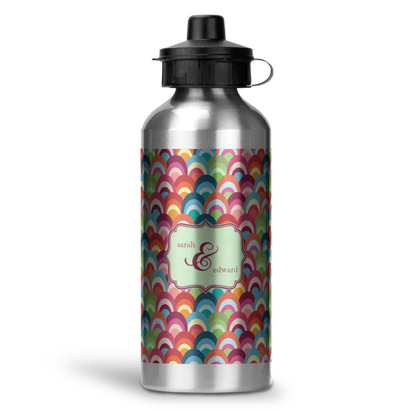 Custom Retro Fishscales Water Bottle - Aluminum - 20 oz (Personalized)