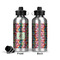 Retro Fishscales Aluminum Water Bottle - Front and Back
