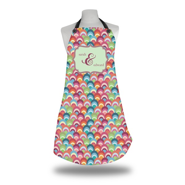 Custom Retro Fishscales Apron w/ Couple's Names