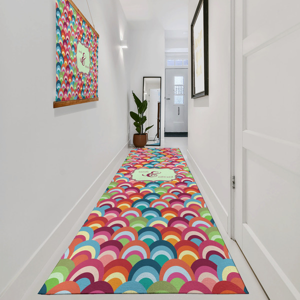 Retro Fishscales Area Rug Sizes - In Context (vertical)