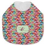 Retro Fishscales Jersey Knit Baby Bib w/ Couple's Names