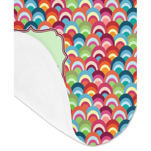 Retro Fishscales Baby Bib - AFT detail