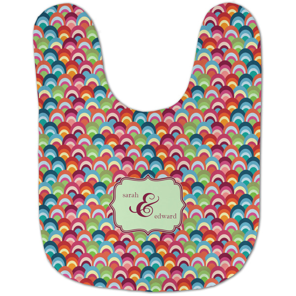 Retro Fishscales Baby Bib - AFT flat