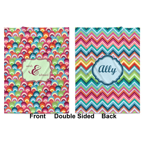 Retro Fishscales Baby Blanket (Double Sided - Printed Front and Back)