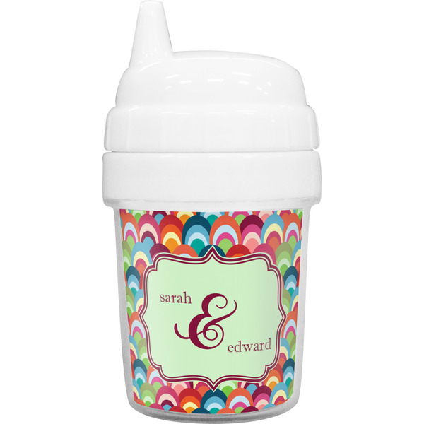 Custom Retro Fishscales Baby Sippy Cup (Personalized)