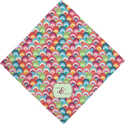 Retro Fishscales Dog Bandana Scarf w/ Couple's Names