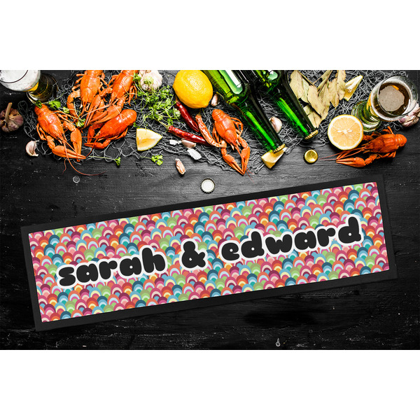 Retro Fishscales Bar Mat - Large - LIFESTYLE