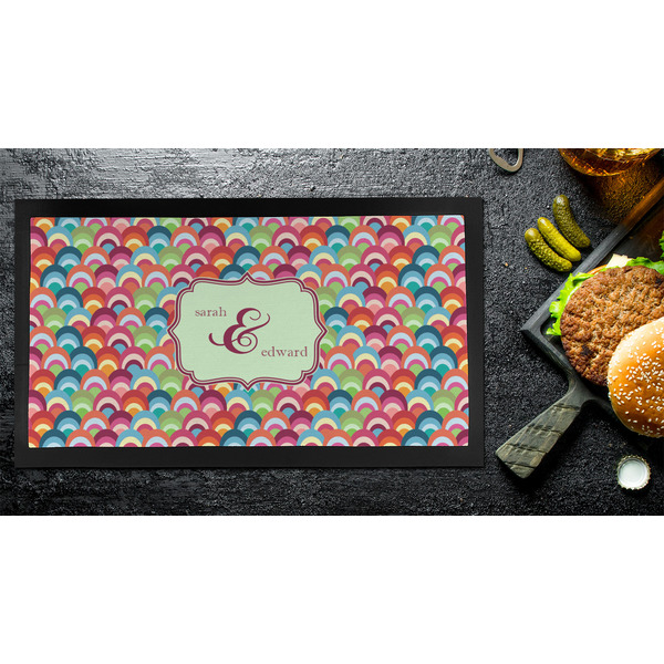 Retro Fishscales Bar Mat - Small - LIFESTYLE