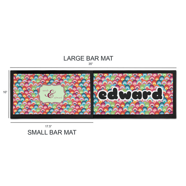 Retro Fishscales Bar Mats - Sizing Chart