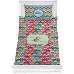 Retro Fishscales Comforter Set - Twin (Personalized)