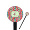Retro Fishscales 7" Round Plastic Stir Sticks - Black - Single Sided (Personalized)