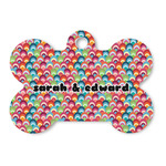 Retro Fishscales Bone Shaped Dog ID Tag (Personalized)