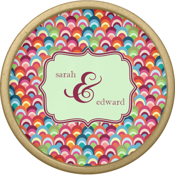 Retro Fishscales Cabinet Knob - Gold - Front