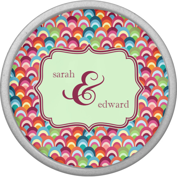 Retro Fishscales Cabinet Knob - Nickel - Front