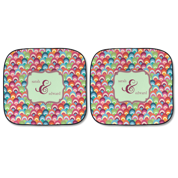 Retro Fishscales Car Sun Shades - FRONT