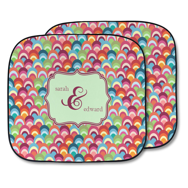 Custom Retro Fishscales Car Sun Shade - Two Piece (Personalized)