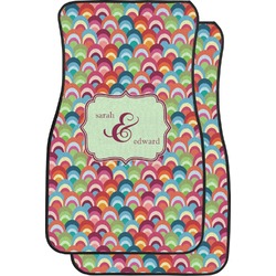 Retro Fishscales Car Floor Mats (Front Seat) (Personalized)