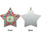 Retro Fishscales Ceramic Flat Ornament - Star Front & Back (APPROVAL)
