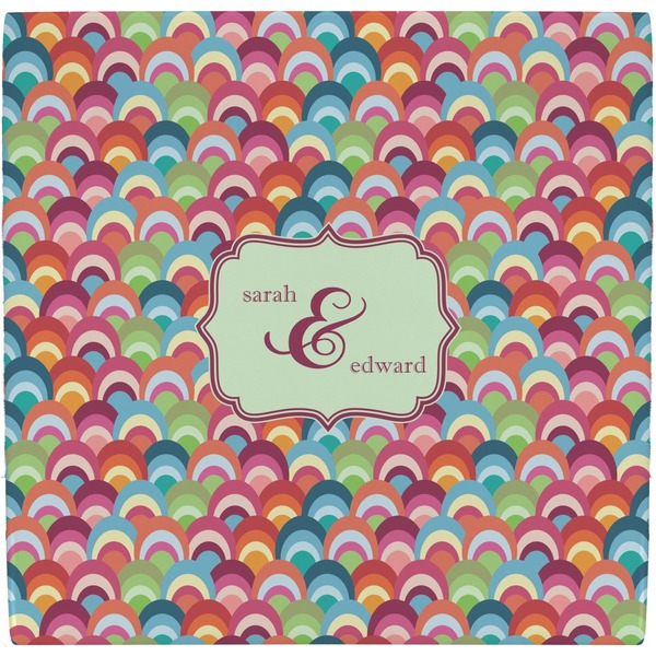 Custom Retro Fishscales Ceramic Tile Hot Pad (Personalized)