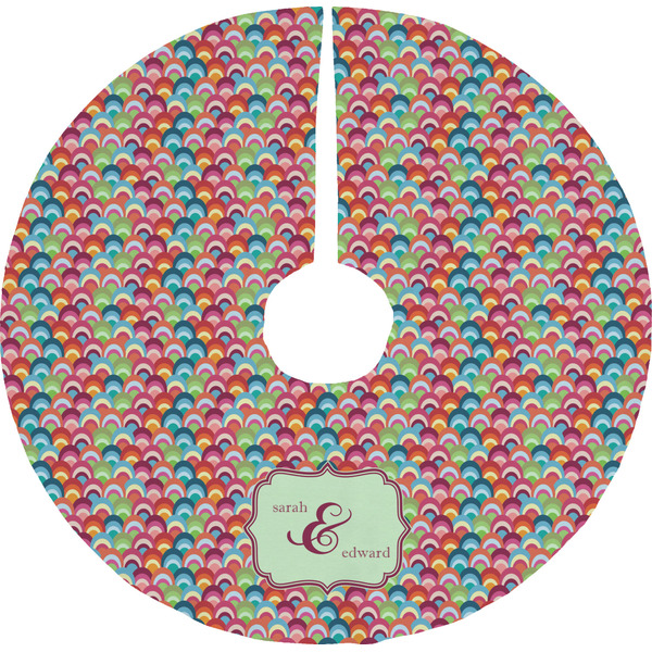 Custom Retro Fishscales Tree Skirt (Personalized)