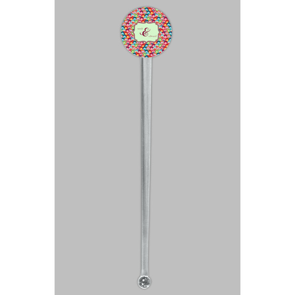 Retro Fishscales Clear Plastic 7" Stir Stick - Round - Single Stick